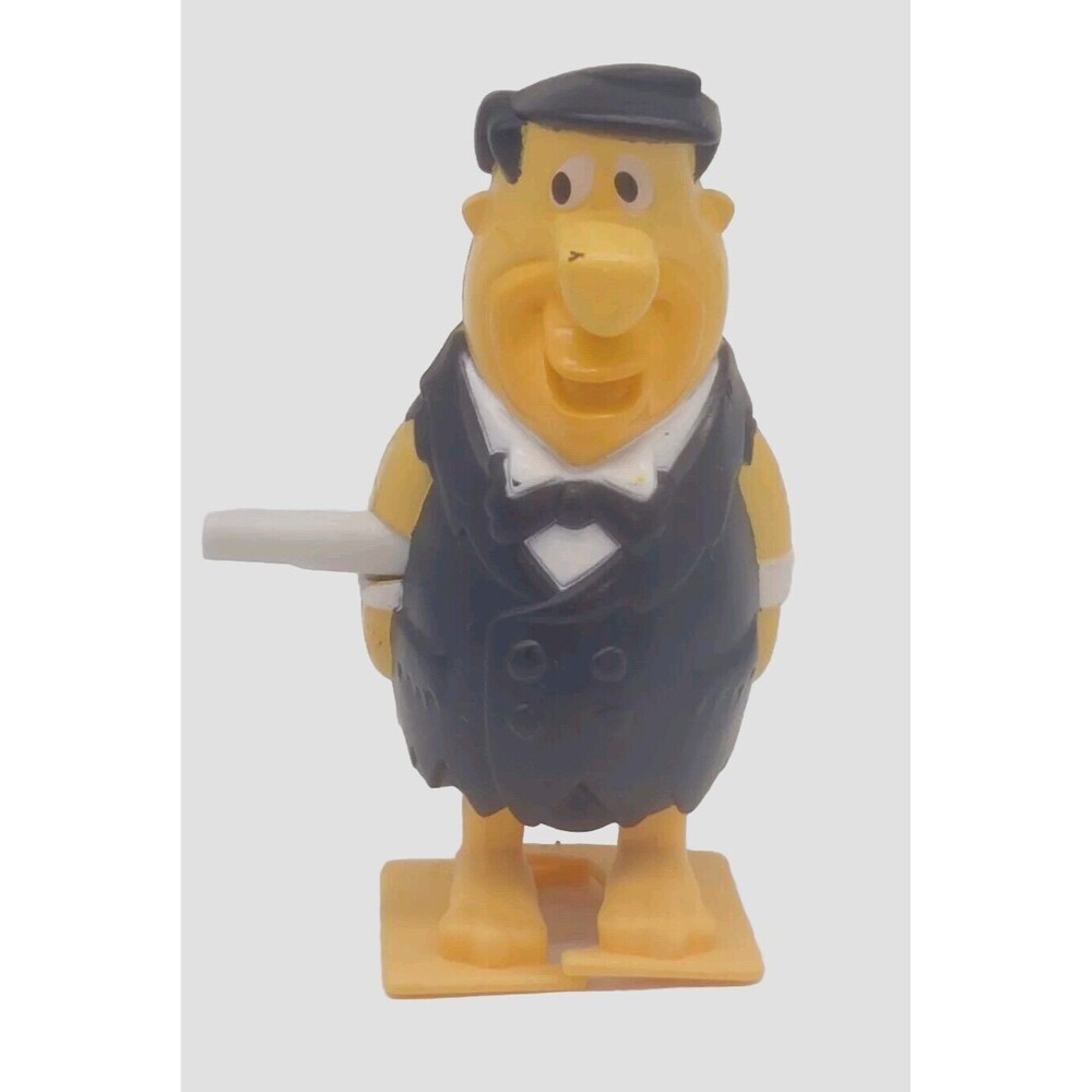 Vintage 2000 The Flintstones Fred Wind Up Walker 3" Figure Burger King Toy Works